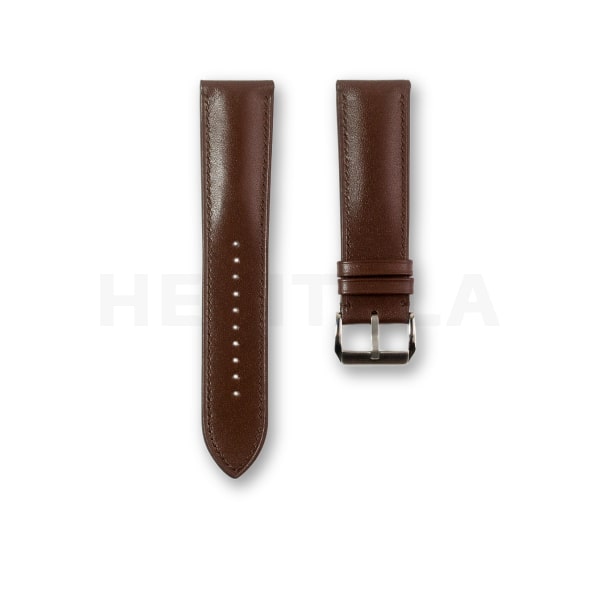 Italian full-grain leather watch straps - Brown - Half-padded