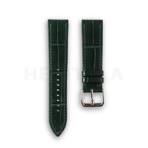 Genuine Crocodile grade 2 leather watch straps by Heritela