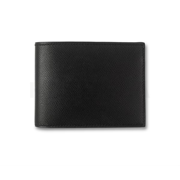 Epsom Calfskin Leather Wallet for Men/Women/Unisex - Black