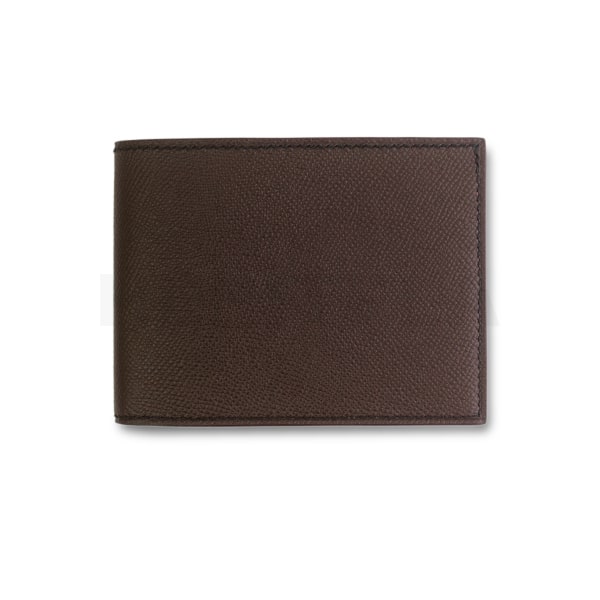 Epsom Calfskin Leather Wallet for Men/Women/Unisex - Brown