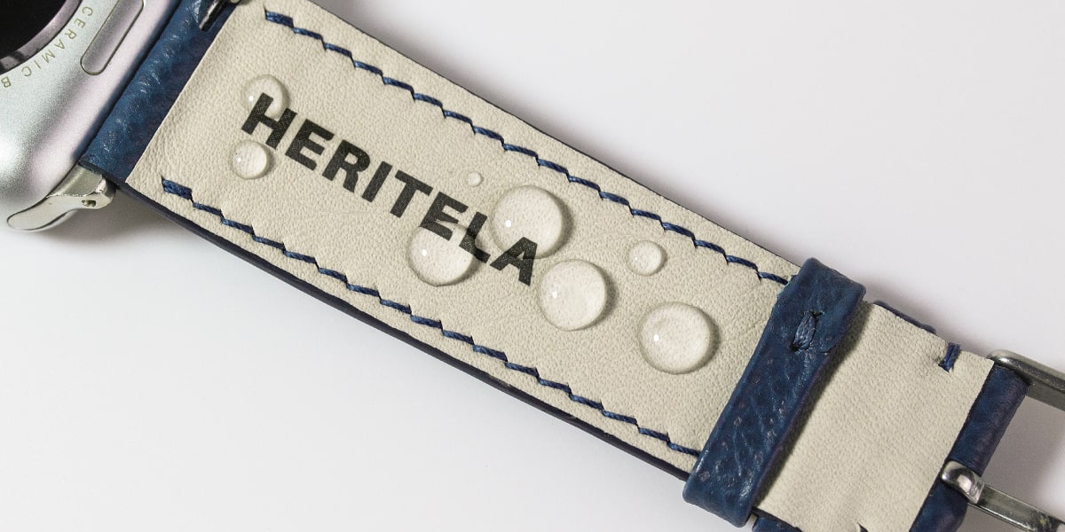 Heritela sweatproof leather watch strap Epsom leather