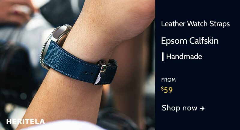Epsom leather watch straps