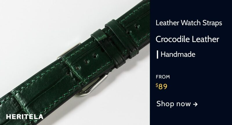 Crocodile leather watch straps