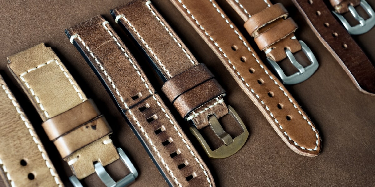 Leather watch straps collection