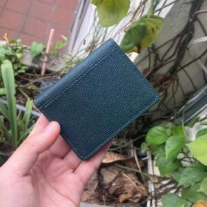 Ví card Lenka da Epsom - Xanh Lá Đậm & Đỏ