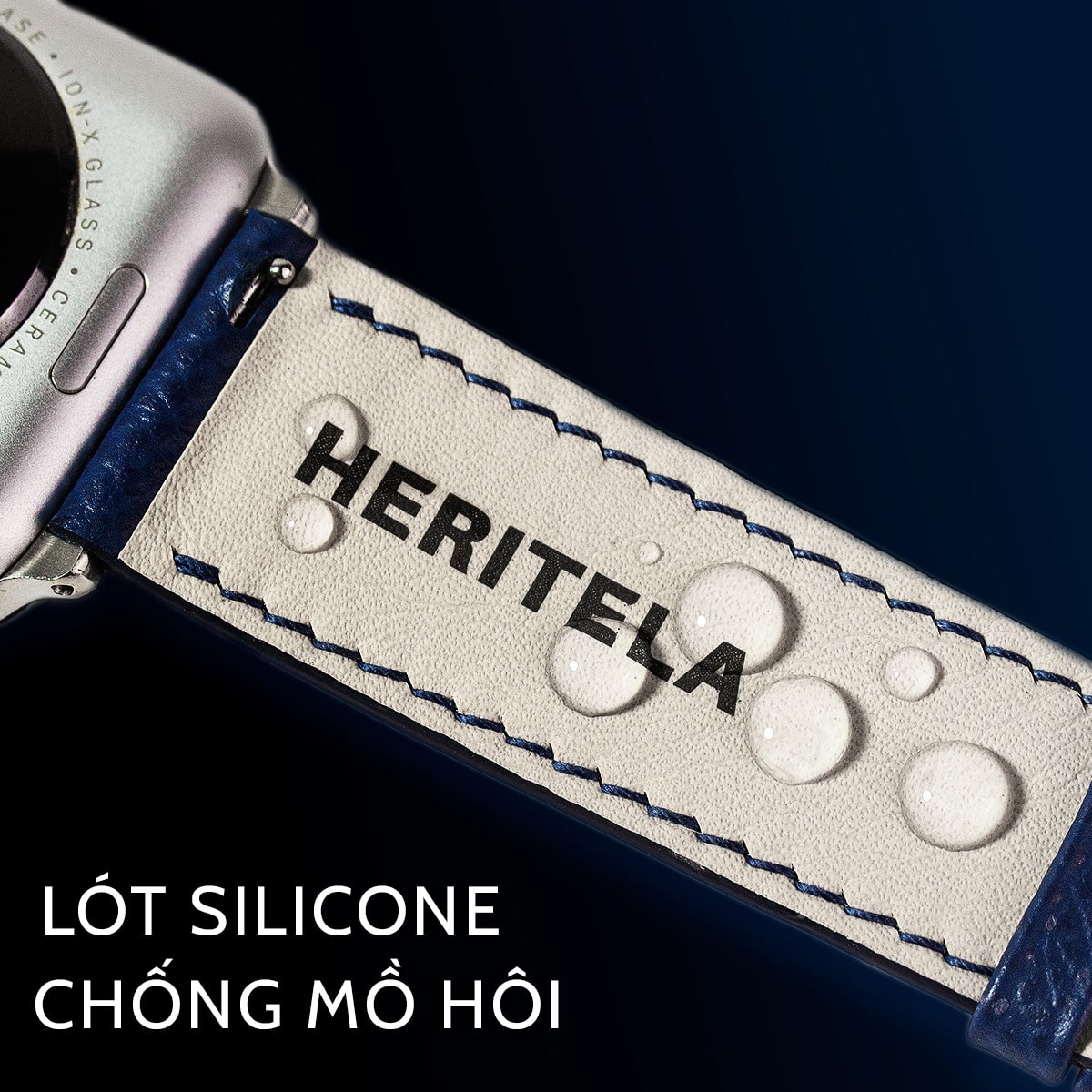 Lót dây đồng hồ silicone chống nước từ Heritela